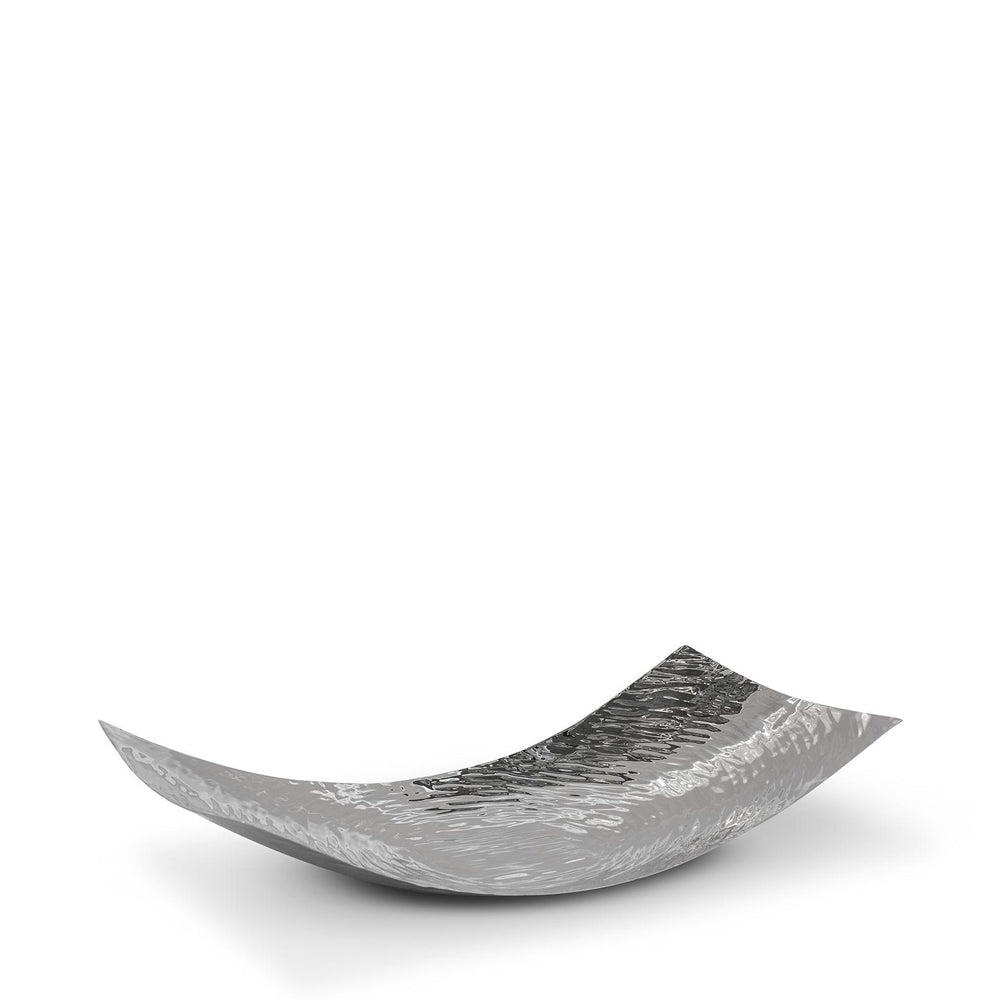 OLLA Schale eckig, Grösse 2, M, 8.5 x 48.5 x 24.5 cm, handgemacht, Edelstahl poliert