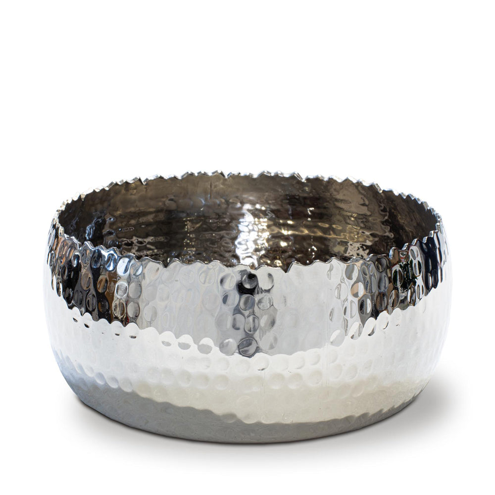 CIRCLE Schale rund, Grösse 1, S, Ø 18 x 14 cm, handgemacht, Aluminium poliert