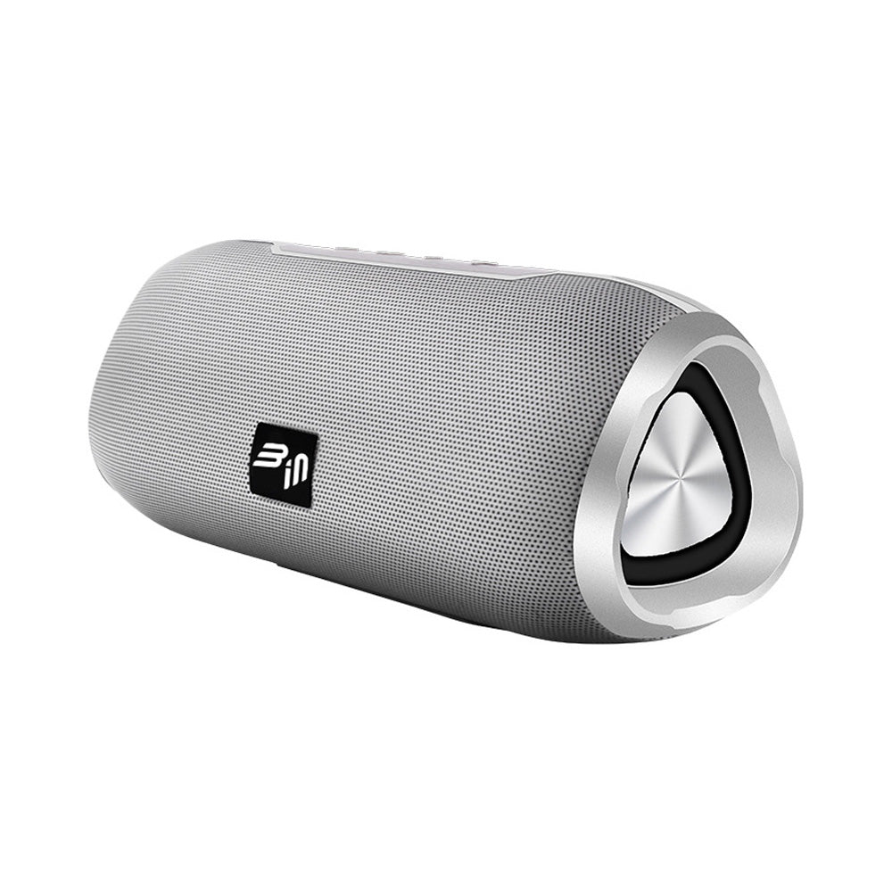 B-in | Bass Trunk Silver | Wireless Speaker mit Spritzwasserschutz | Silber