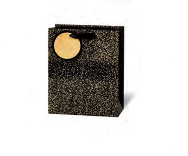 Geschenktaschen | Buch Format | 23 x 19 x 9 cm | Glitter Gold | Collection Sparkling Glitter