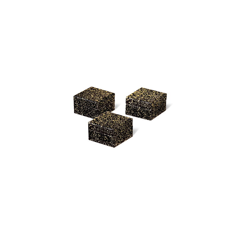 Geschenkboxen mit Deckel | Minidosen | 7 x 7 x 4.5 cm | Glitter Gold | Collection Sparkling Glitter