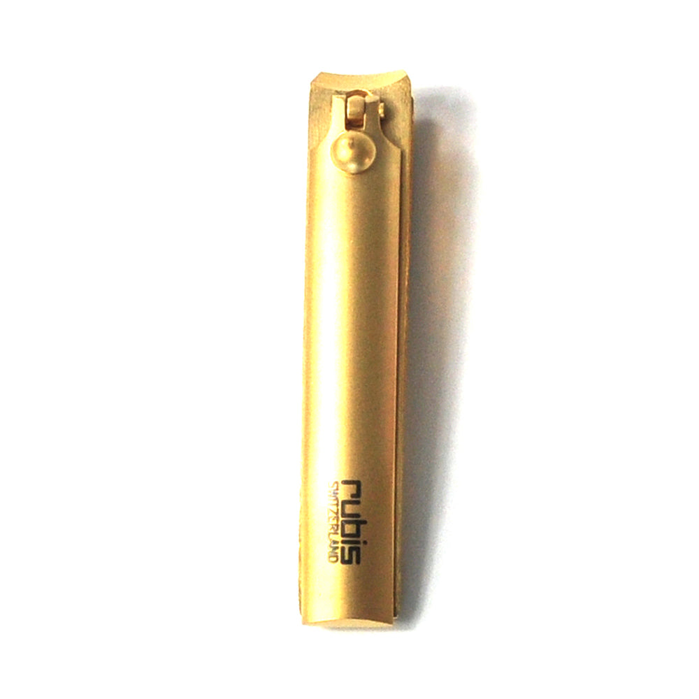 Nagelknipser Gold Mini, aus Inox 24-Karat vergoldet
