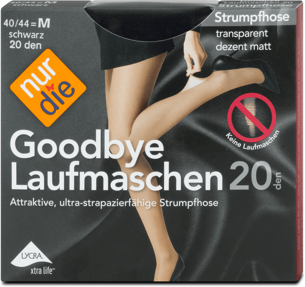 Nur Die | Strumpfhose | Goodbye Laufmaschen | Mandel | 20 DEN | Grösse M (40-44)