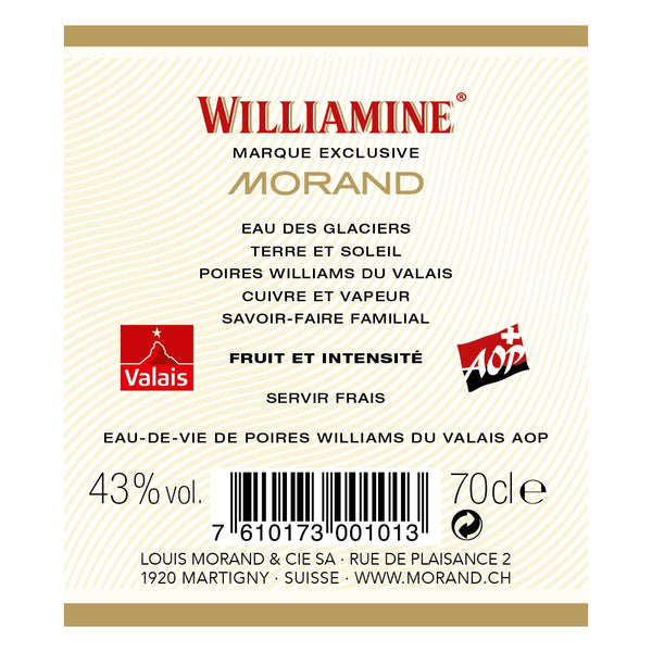 Williamine 43% | 35, 70 un 150 cl | Eau-de-vie de poire Williams